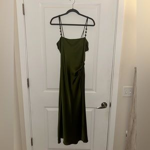 Satin green Zara dress